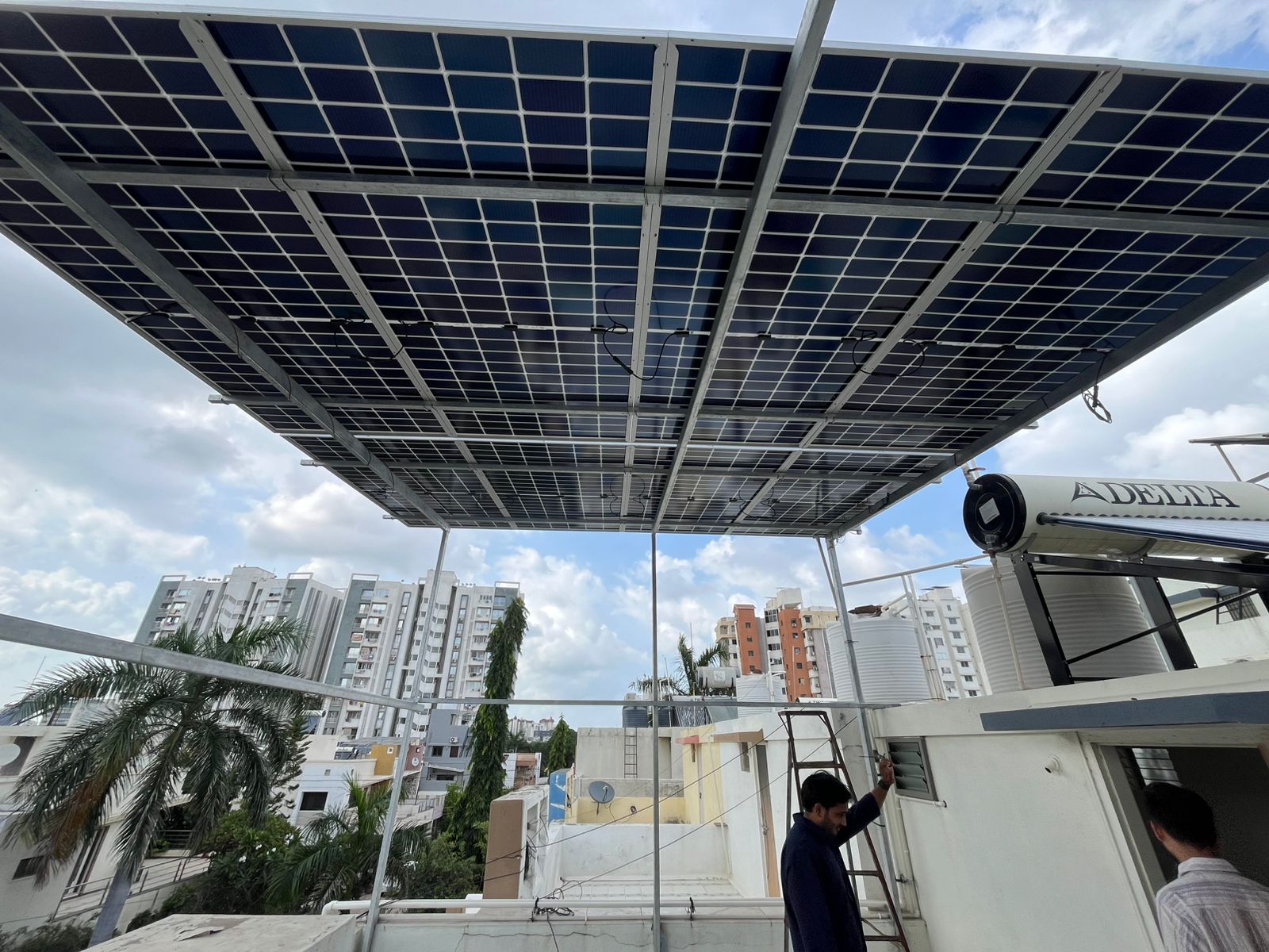 Professional solar panel installation