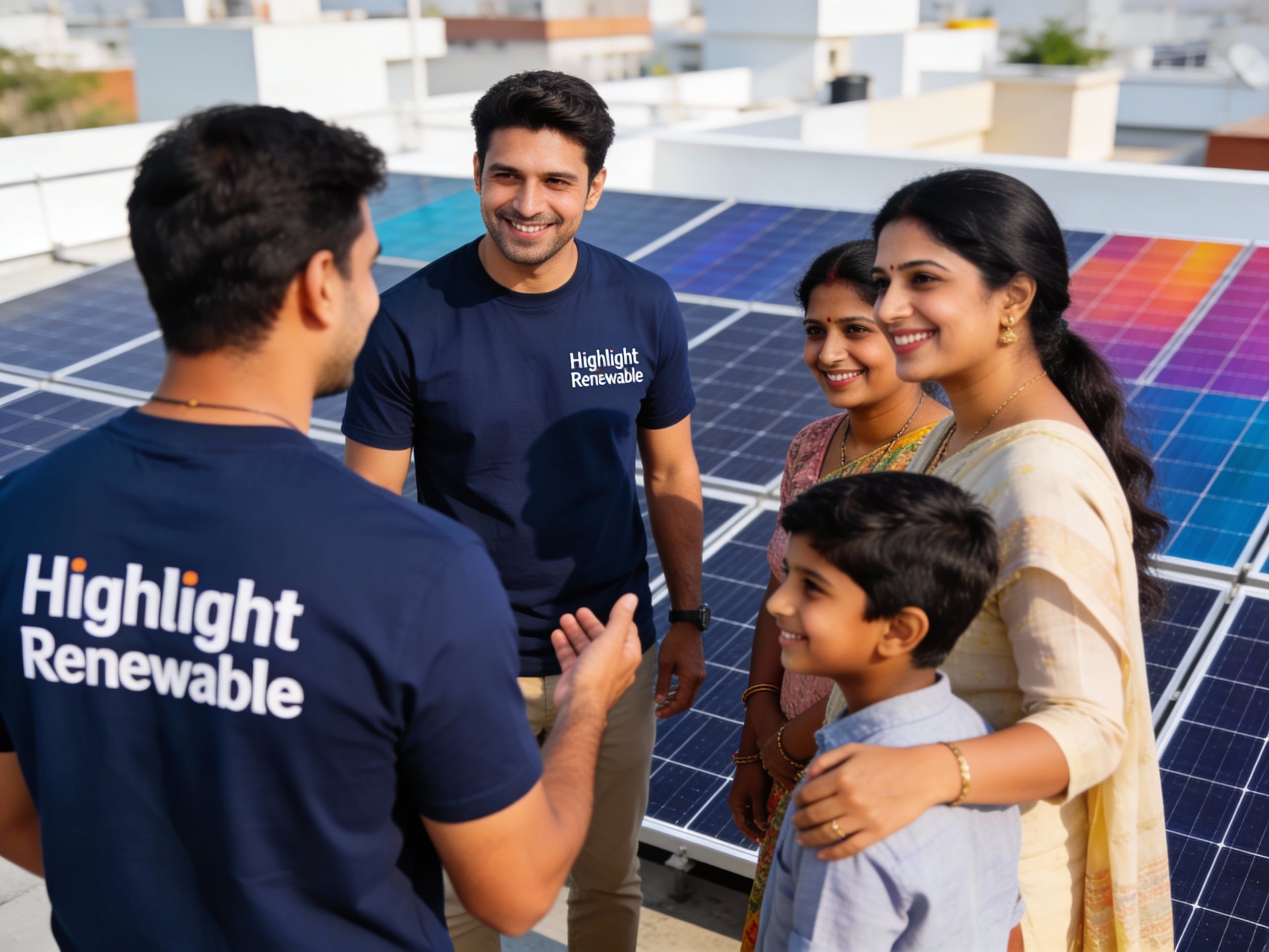 Solar installation team
